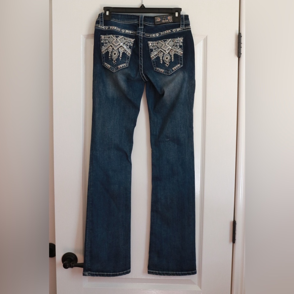 Grace In LA Jeans, Ladies, Denim, Embroidered, Rhinestone, Size 26/32, Bootcut
